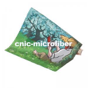 Printed glass cleaning cloth