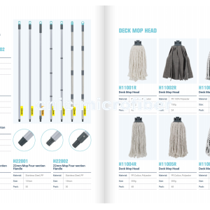 Eco-friendly deck mop head with handle Custom logo deck mop head