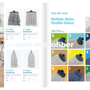 Absorbent deck mop head 