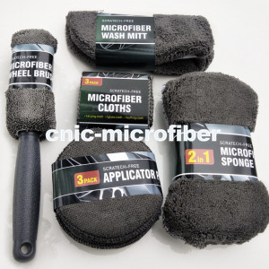 Microfiber car cleaning set
